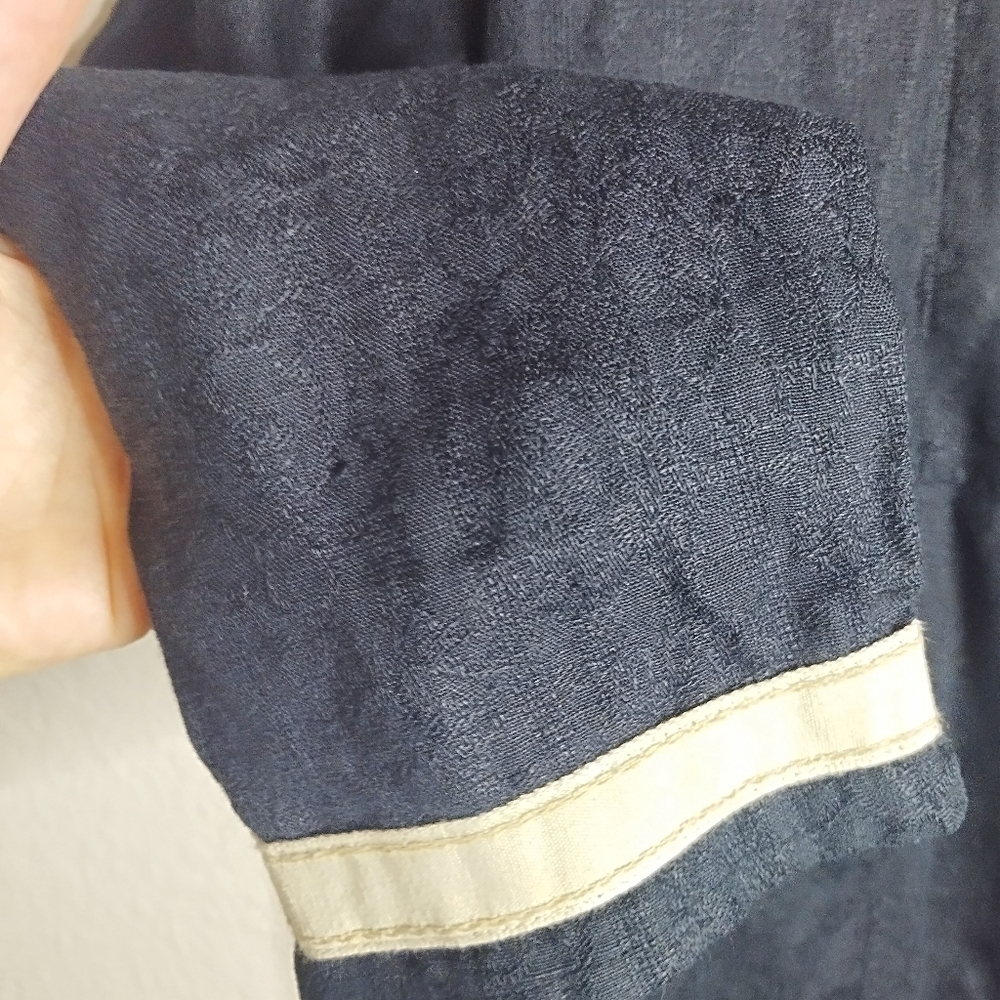 Flax Linen Texted Langenlook Buttoned Long Blazer… - image 5